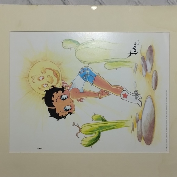 Betty Boop 2006 Western Girl By Toby Bluth Signed Print 13"x16" - Picture 1 of 10
